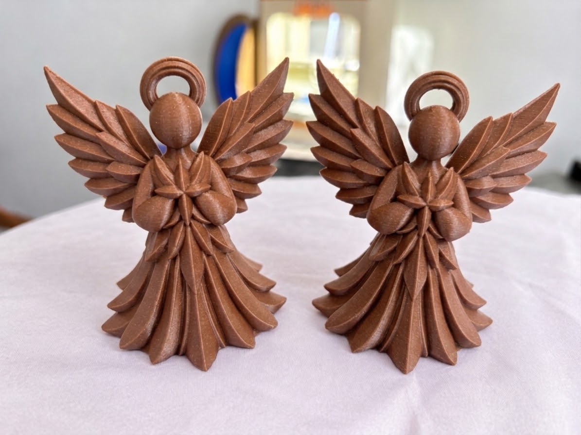 3D PRINTED ANGEL ORANAMENTS